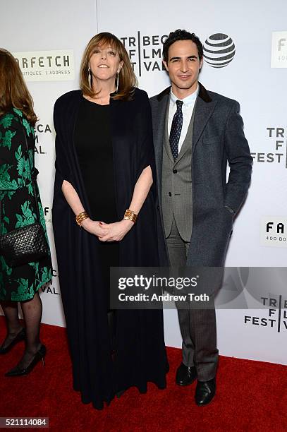 Producer Jane Rosenthal and designer Zac Posen attend "The First Monday In May" world premiere during the 2016 Tribeca Film Festival at John Zuccotti...