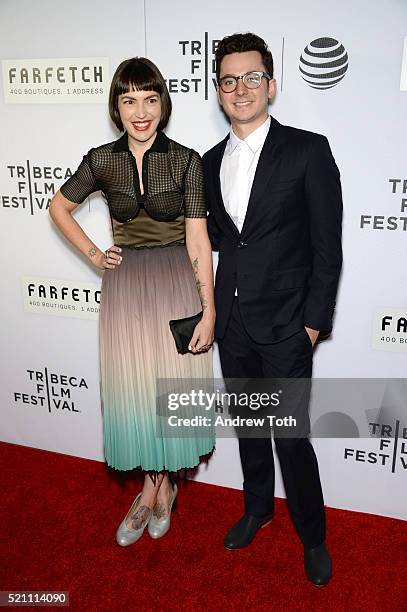 Composers Sofia Hultquist and Ian Hultquist attend "The First Monday In May" world premiere during the 2016 Tribeca Film Festival at John Zuccotti...