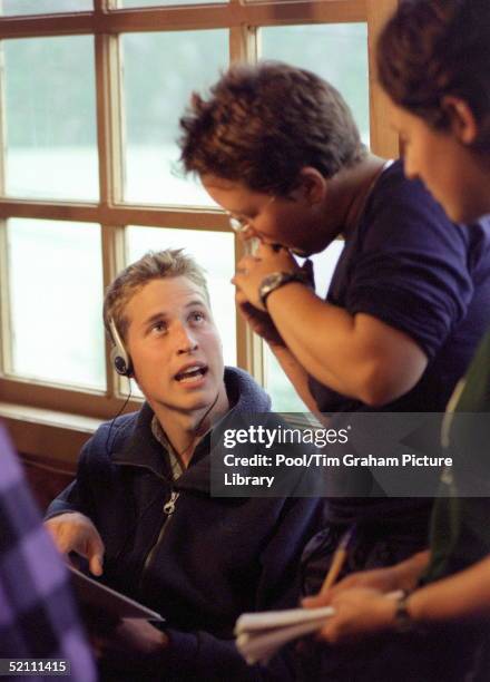 Prince William During His Raleigh International Expedition In Southern Chile, Doing A Slot As A Dj At The Local Radio Station In The Village Of...