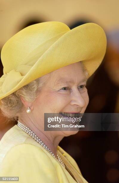 The Queen Smiling During A Royal Engagement In London