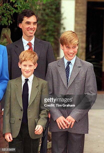 Prince William & Prince Harry On Prince William's 1st Day At Eton
