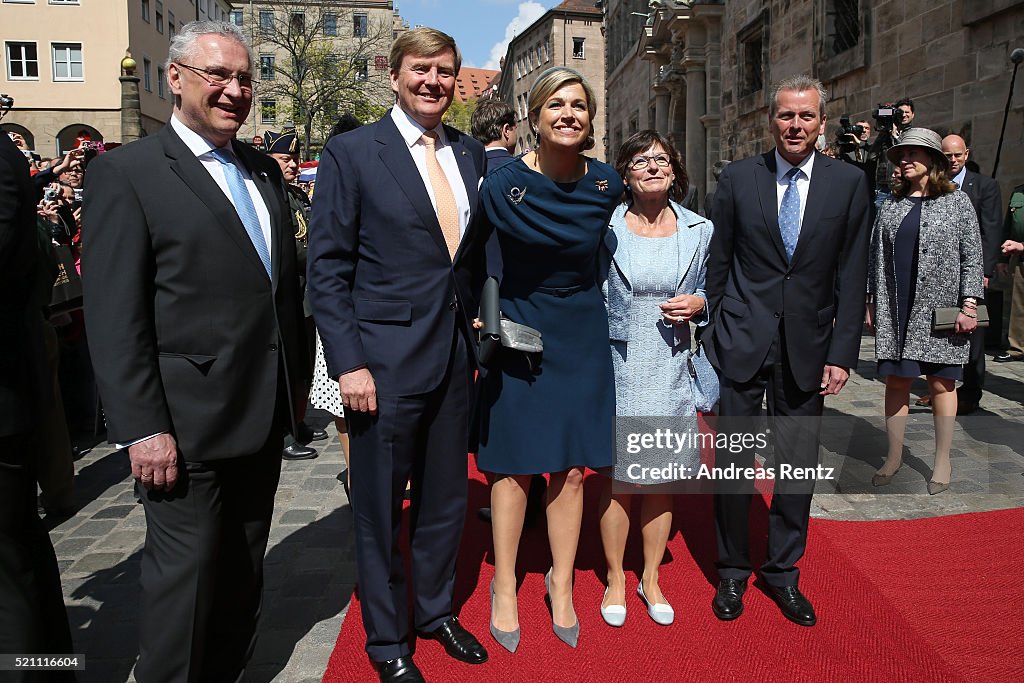 King Willem-Alexander And Queen Maxima Of The Netherlands Visit Bavaria - Day 2