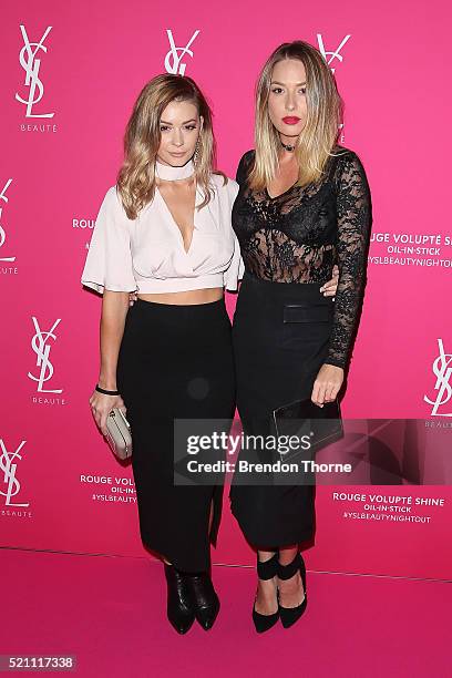 Lisa Hyde arrives ahead of a YSL beauty launch at Sydney Town Hall on April 14, 2016 in Sydney, Australia.