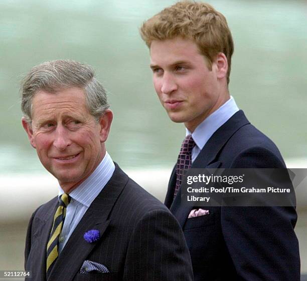 Prince Charles And Prince William In The Mall To Watch The Parades For The Queen's Golden Jubilee