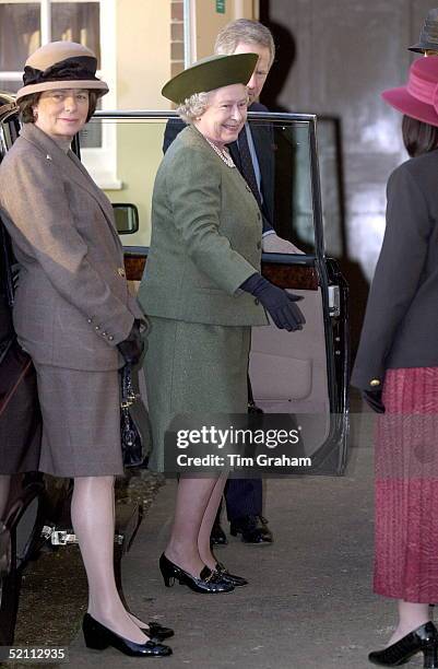 The Queen Attending A Womens' Institute Afternoon Tea At West Newton Village Hall On The Edge Of The Queen's Sandringham Estate.