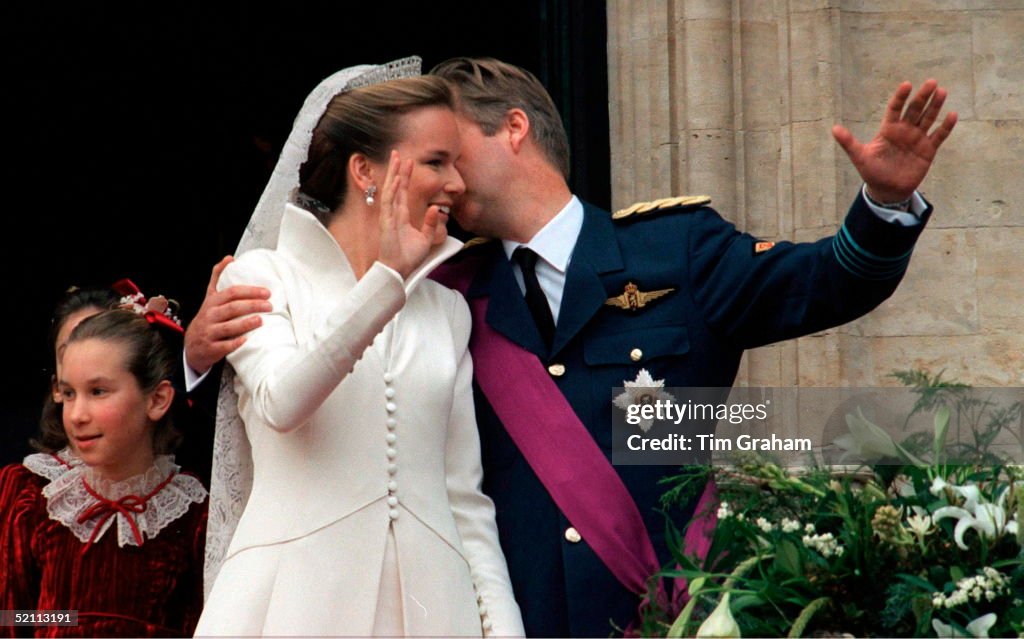 Prince Philippe And Princess Mathilde Kiss