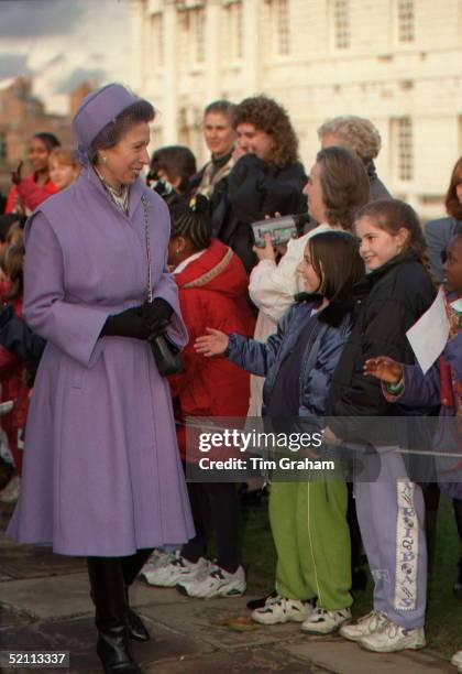 Princess Anne Arriving At A Lunch At The Royal Naval College, Greenwich For Members Of Royal Families And Guests Attending The Golden Wedding...