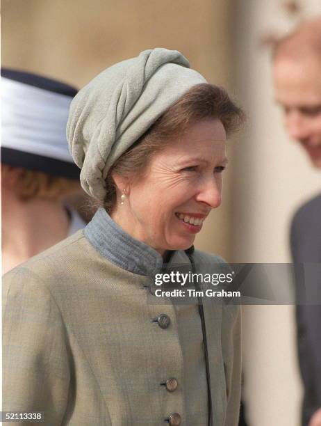 Princess Anne At Windsor Castle For Easter Service