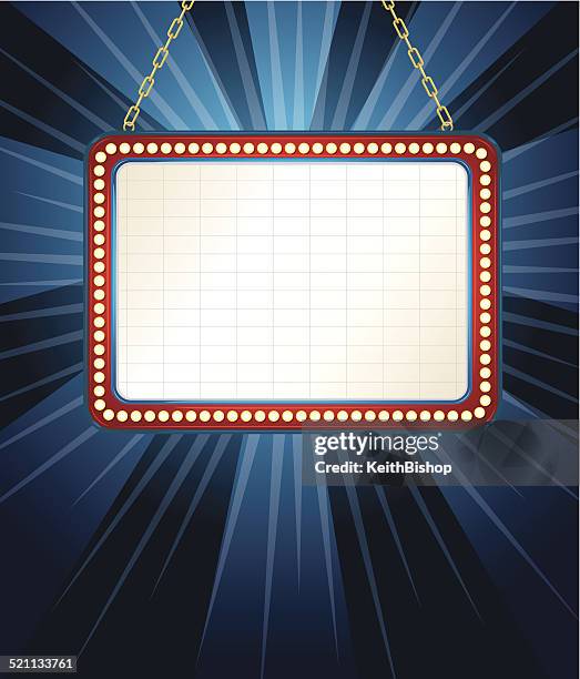 theater marquee background - funfair lights stock illustrations
