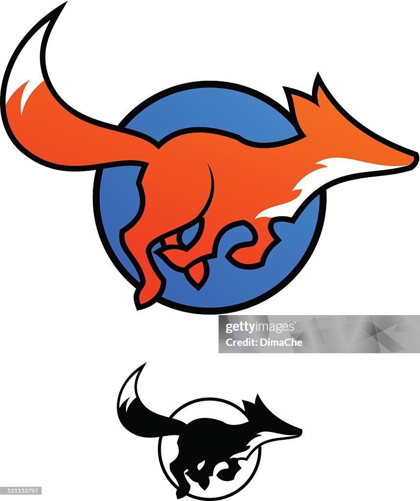 Fox Running Vector