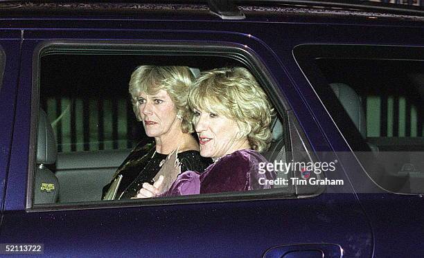 Camilla Parker-bowles And Her Sister, Annabel Elliot, Leaving A Musical Recital At Spencer House In London Owned By The Spencer Family