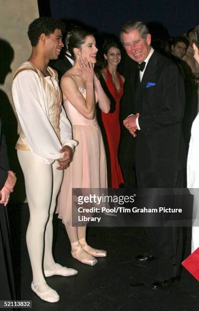 Prince Charles Meeting Darcey Bussell And Carlos Acosta After A Winter Gala Performance Of Opera And Ballet At The Royal Opera House, London.