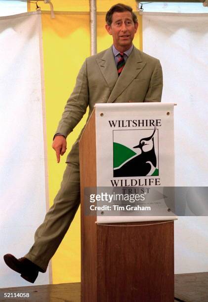 Prince Charles, Patron Of The Wildlife Trust, Inaugurating 11 Fields At Clattinger Farm A Wiltshire Wildlife Trust Reserve. The Prince Is Pointing...