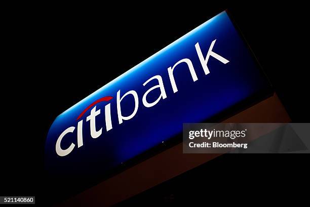 Signage is displayed at a Citigroup Inc. Citibank branch in Chicago, Illinois, U.S., on Monday, April 11, 2016. Citigroup Inc. Is scheduled to...