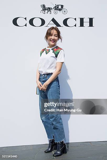 South Korean actress Um Jee-Won attends the "COACH 1941" Store Opening on April 14, 2016 in Seoul, South Korea.