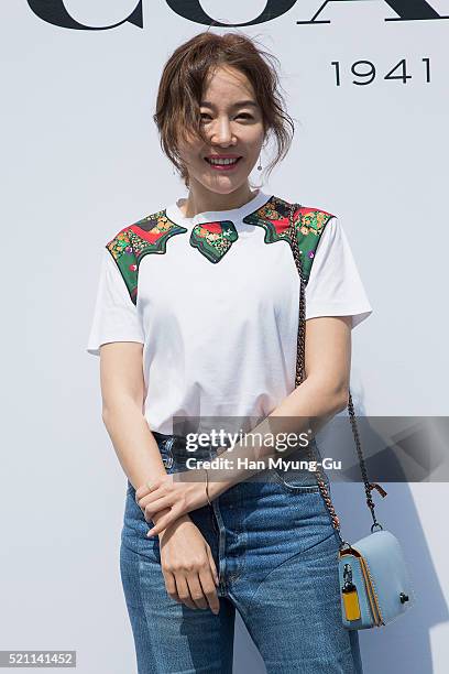 South Korean actress Um Jee-Won attends the "COACH 1941" Store Opening on April 14, 2016 in Seoul, South Korea.