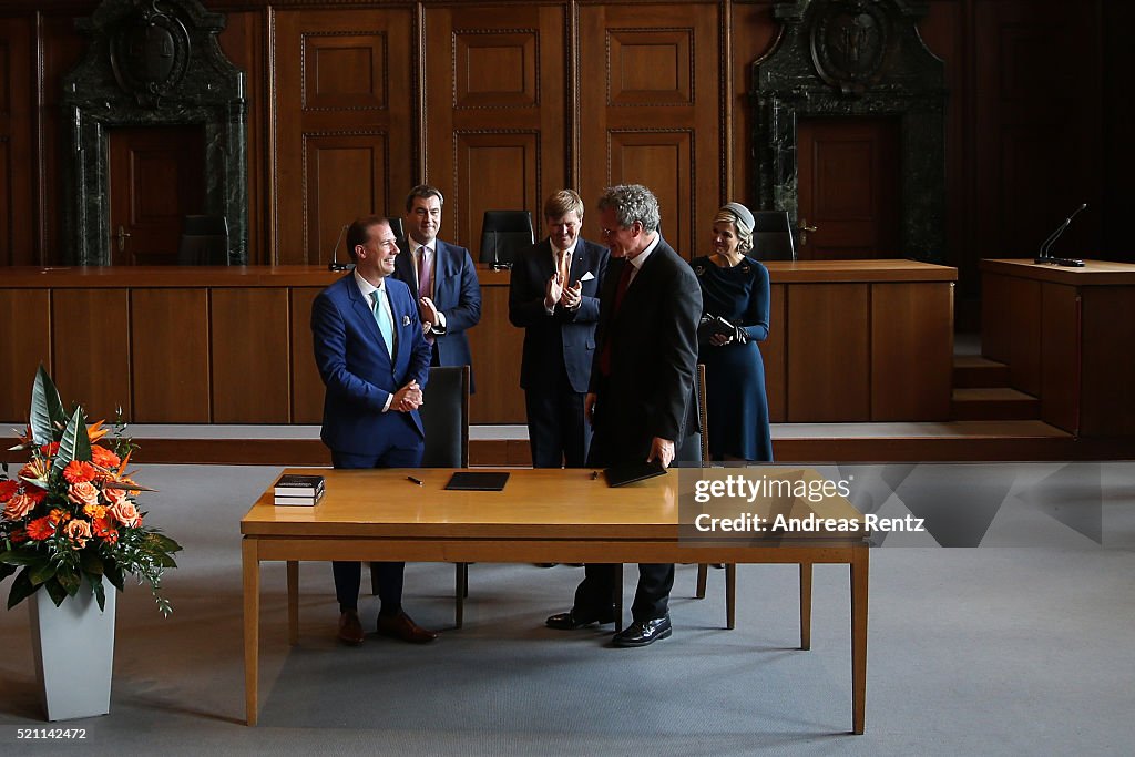 King Willem-Alexander And Queen Maxima Of The Netherlands Visit Bavaria - Day 2