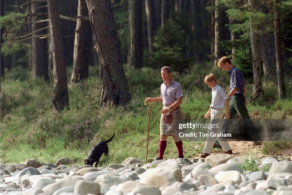 Charles, William And Harry At Balmoral