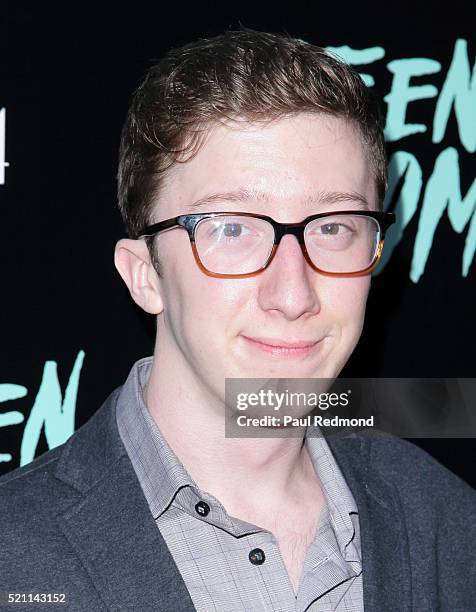 Actor David Thompson attends the Premiere of A24's "Green Room" at ArcLight Hollywood on April 13, 2016 in Hollywood, California.