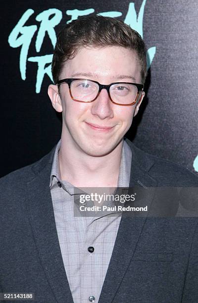 Actor David Thompson attends the Premiere of A24's "Green Room" at ArcLight Hollywood on April 13, 2016 in Hollywood, California.