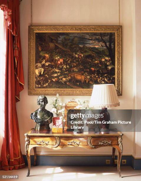 Clarence House - The Official London Residence Of Prince Charles, The Prince Of Wales. A Corner Of The Garden Room At Clarence House With Leandro...