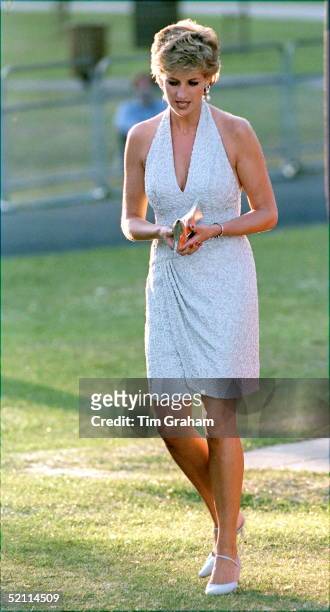 Princess Diana At Serpentine Gallery In Hyde Park, London For Dinner Hosted By Vanity Fair Magazine.
