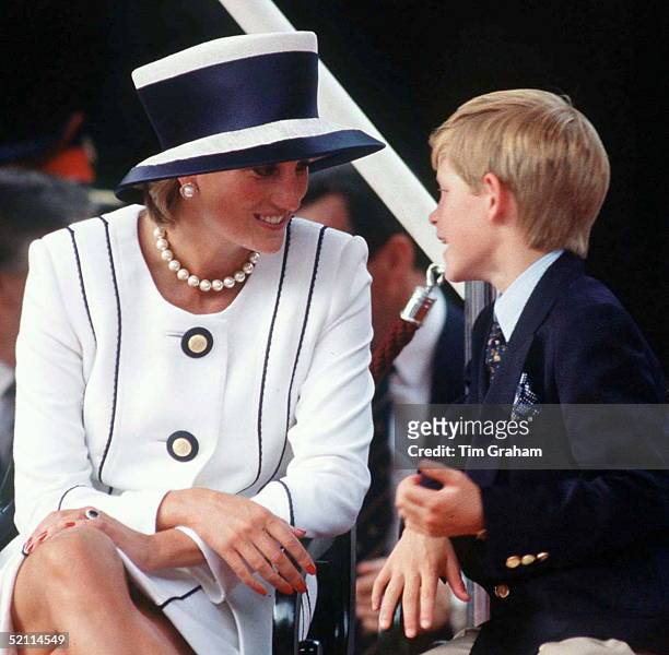 The Princess Of Wales & Prince Harry Attend Vj Day Commemorative Events Designer Of Diana's Suit - Tomasz Starzewski