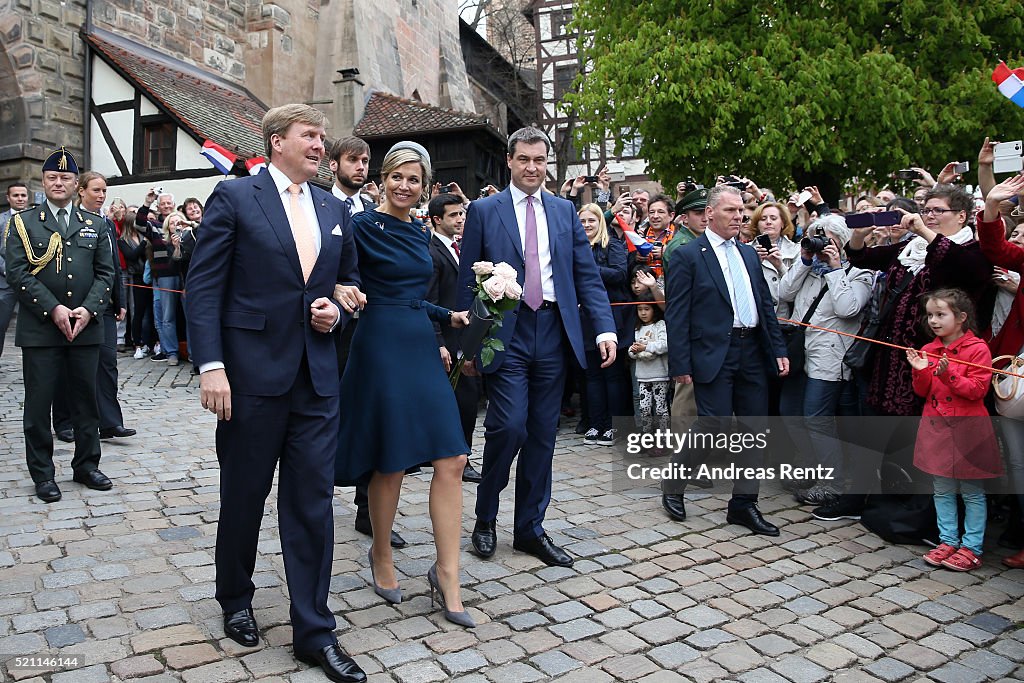 King Willem-Alexander And Queen Maxima Of The Netherlands Visit Bavaria - Day 2