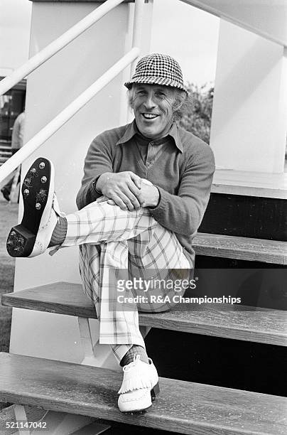 Open Championship 1974. Royal Lytham & St Annes Golf Club in Lancashire, England, held 10th - 13th July 1974. Pictured, Bruce Forsyth, 11th July 1974.