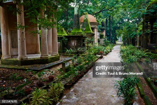 india, west bengal, kolkata, calcutta, south park street cemetery - kolkata stock pictures, royalty-free photos & images