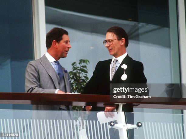 Sir Robert Fellowes With The Prince Of Wales At Epsom Derby