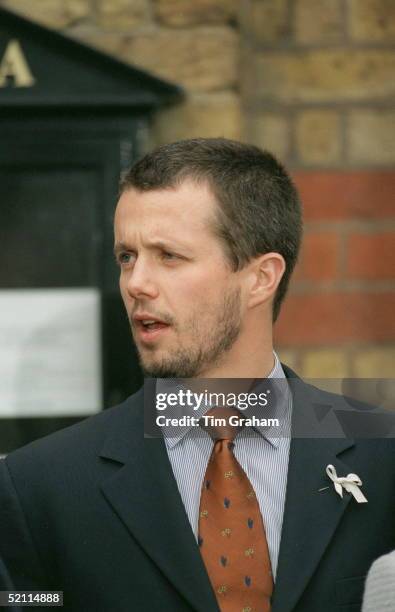 Crown Prince Frederick Of Denmark At The Christening Of His Goldchild Prince Konstantine Alexios At The Greek Cathedral Of St Sophia In London