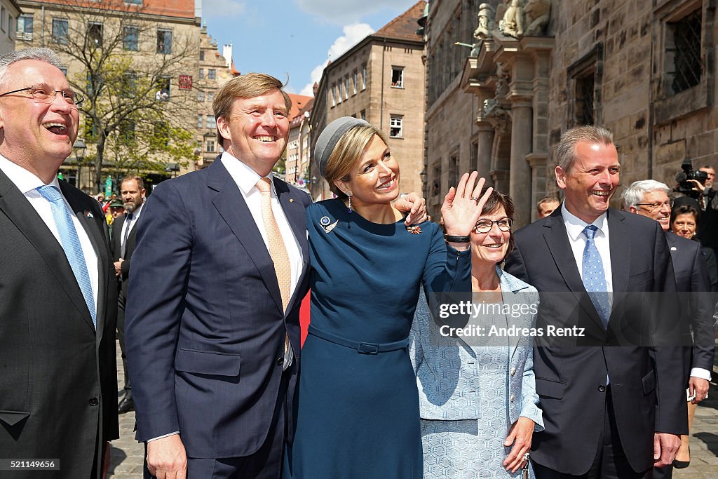 King Willem-Alexander And Queen Maxima Of The Netherlands Visit Bavaria - Day 2