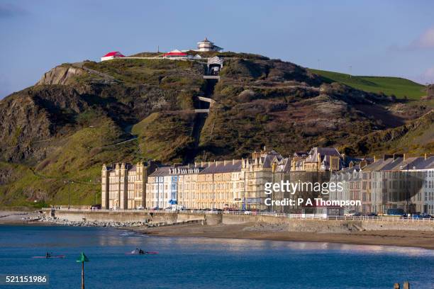 aberystwyth seafront - cardigan wales stock pictures, royalty-free photos & images