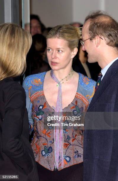 Lady Helen Taylor At The Launch Of Her Husband's New Art Gallery, The Timothy Taylor Gallery In Derring Street. She Is With Her Brother Lord Nicholas...