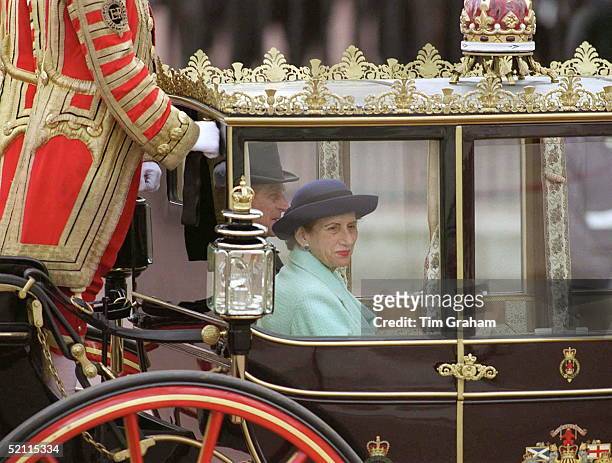 Mrs Reuma Weizman - Wife Of The President Of The State Of Israel - With Prince Philip In The Carriage Procession For The State Visit