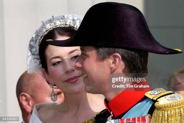 Look Of Love From The New Crown Princess For Her Husband , Crown Prince Frederik Of Denmark, After Their Wedding In Copenhagen Cathedral