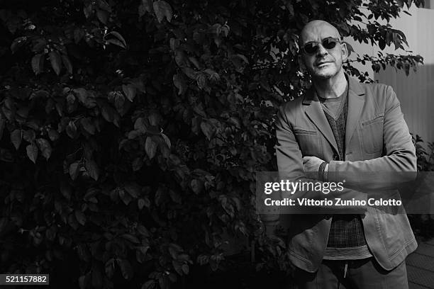 Designer Antonio Marras poses at the Elle.it lounge during the Milan Design Week on April 14, 2016 in Milan, Italy.