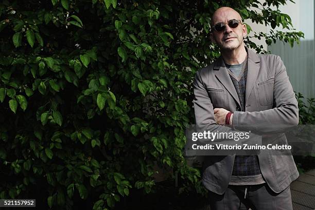 Designer Antonio Marras poses at the Elle.it lounge during the Milan Design Week on April 14, 2016 in Milan, Italy.