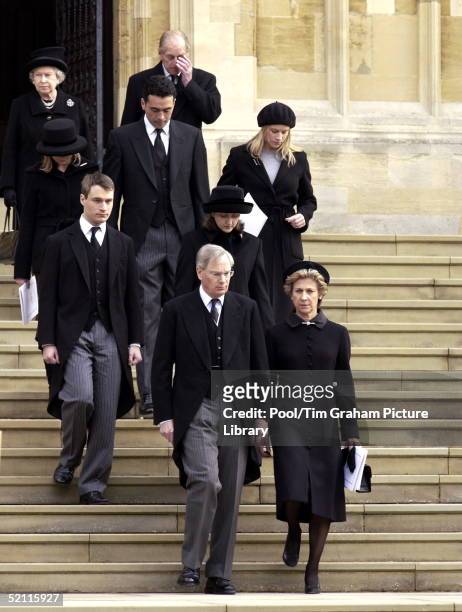 The Queen, Prince Philip, The Duke And Duchess Of Gloucester, The Earl And Countess Of Ulster, Lady Rose Windsor, Lady Davina Lewis And Her Husband,...