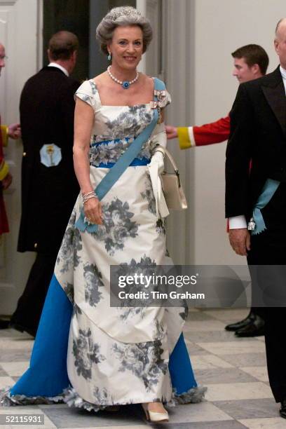 Princess Benedikte Of Denmark Attending A Reception At The Christiansborgs Palace To Celebrate The Forthcoming Marriage Of The Crown Prince And Mary...