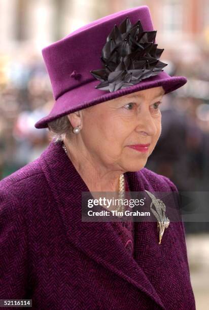 Queen Elizabeth Ll Leaving Westminster Abbey After Attending The Observance For Commonwealth Day Service. The Commonwealth Heads Of Government...