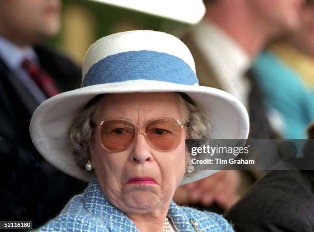 The Queen - Not Amused! - At The Royal Windsor Horse Show In Her 'back Garden' At Windsor Castle.