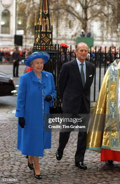 The Queen & Prince Philip At A Thanksgiving Service At Westminster Abbey, London, To Mark Their Golden Wedding Anniversary - 50 Years Of Marriage