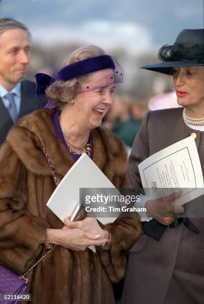Queen Fabiola Of Belgium At A Lunch At The Royal Naval College, Greenwich For Members Of Royal Families And Guests Attending The Golden Wedding...