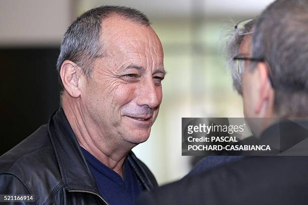 Alain Orsoni, former president of the football club AC Ajaccio, is seen at the Territorial Collectivity of Corsica on April 14, 2016 in Ajaccio, on...