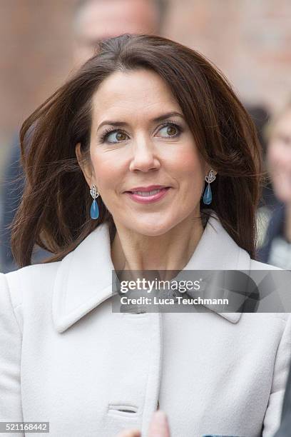 Crown Princess Mary of Denmark attends visit to Tjornegaard School during the State visit of the President of The United Mexican States, President...