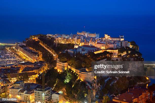 old town of monaco-ville in monaco - cidade velha imagens e fotografias de stock