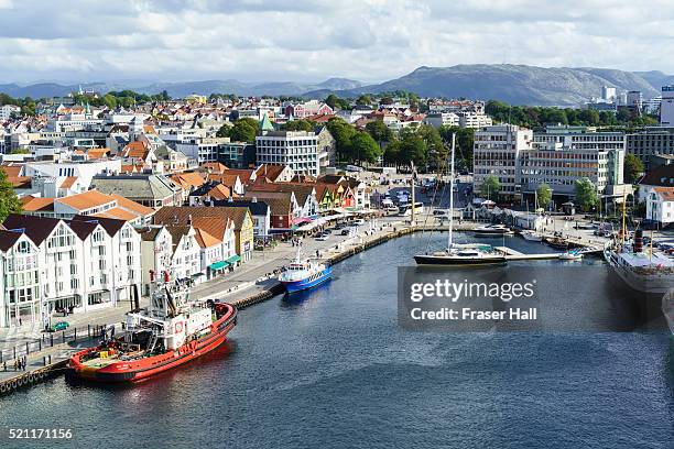 stavanger harbour, norway - stavanger stock-fotos und bilder