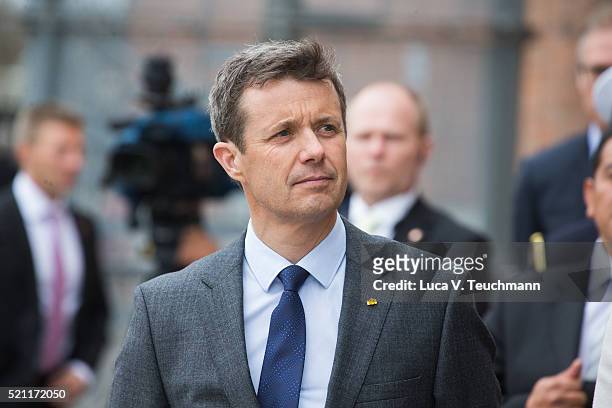 Crown Prince Frederik of Denmark visits Tjornegaard School during the State visit of the President of The United Mexican States, President Enrique...